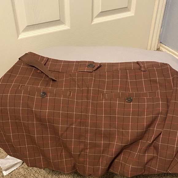 Free People Brown Checkered Skirt with Buttons NWOT - Picture 6 of 12